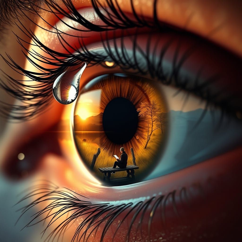 A Solemn Reflection Captured in the Eye