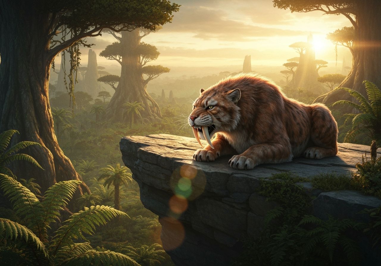 Saber-toothed cat  by @Elfchan