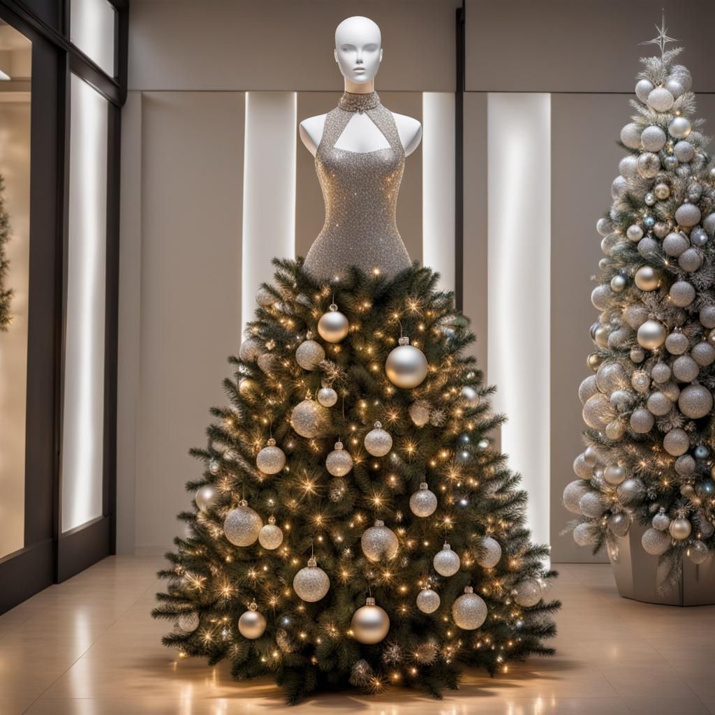 Unconventional Christmas Tree Woman AI Generated Artwork NightCafe