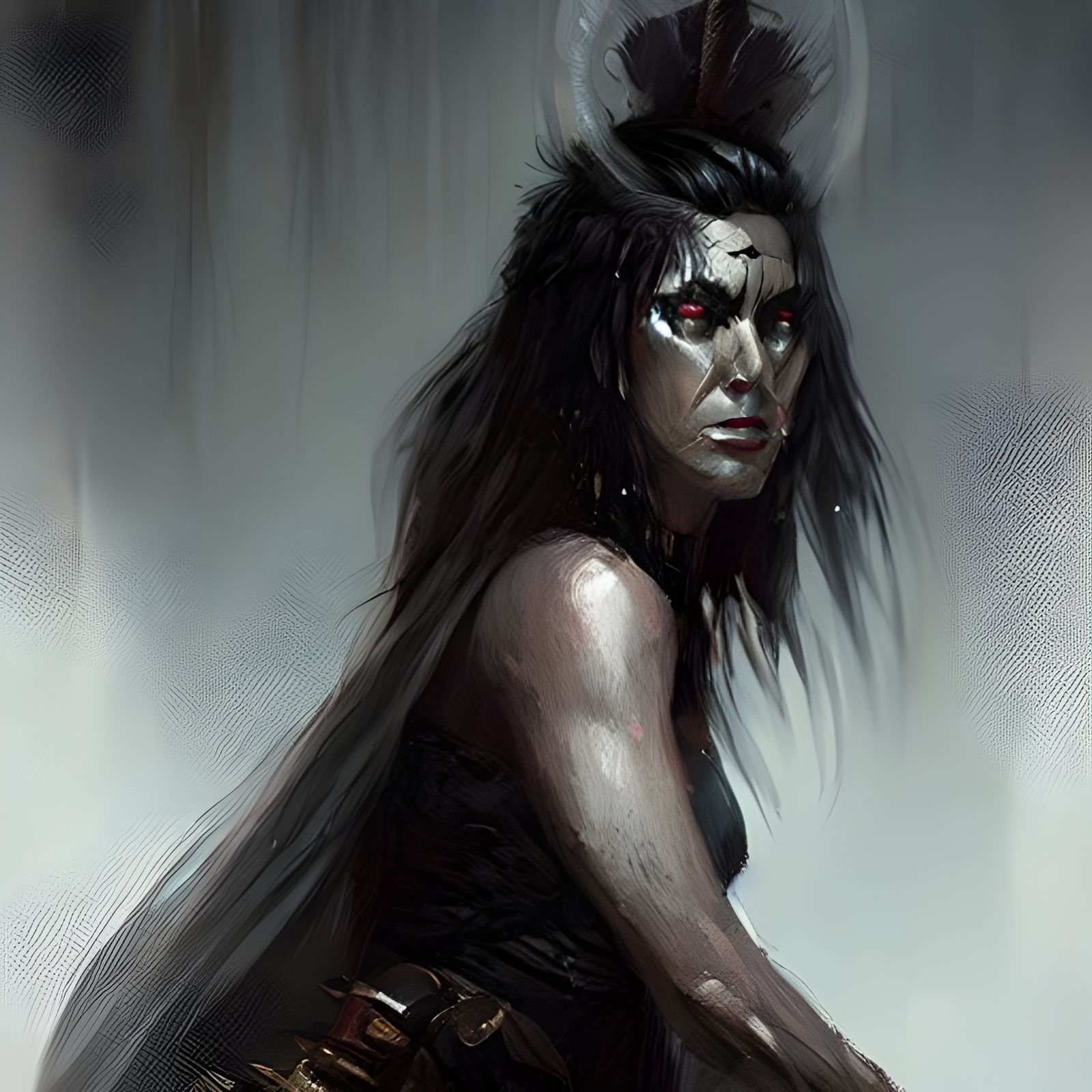 Fierce Warrior Portrait