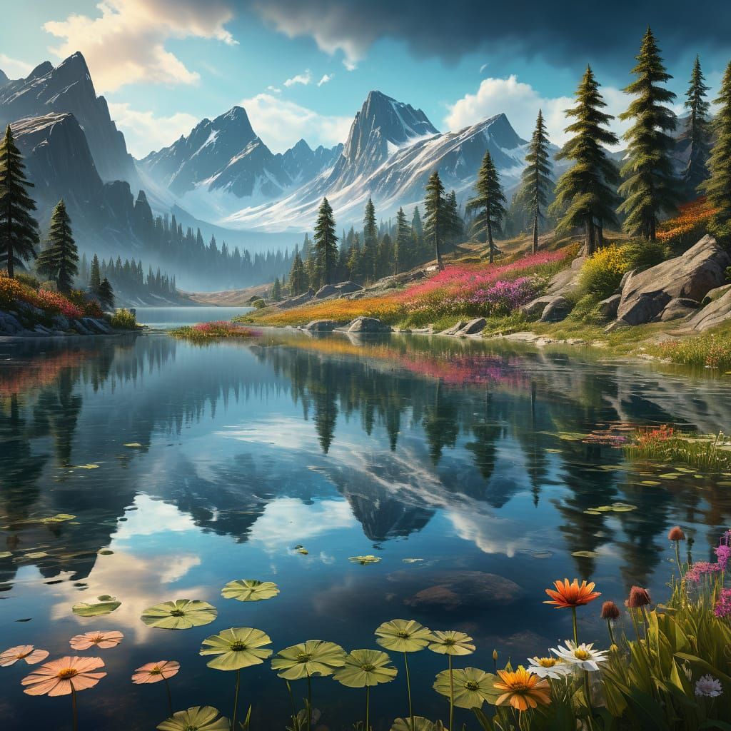 Mountain Reflection  by @tttggg
