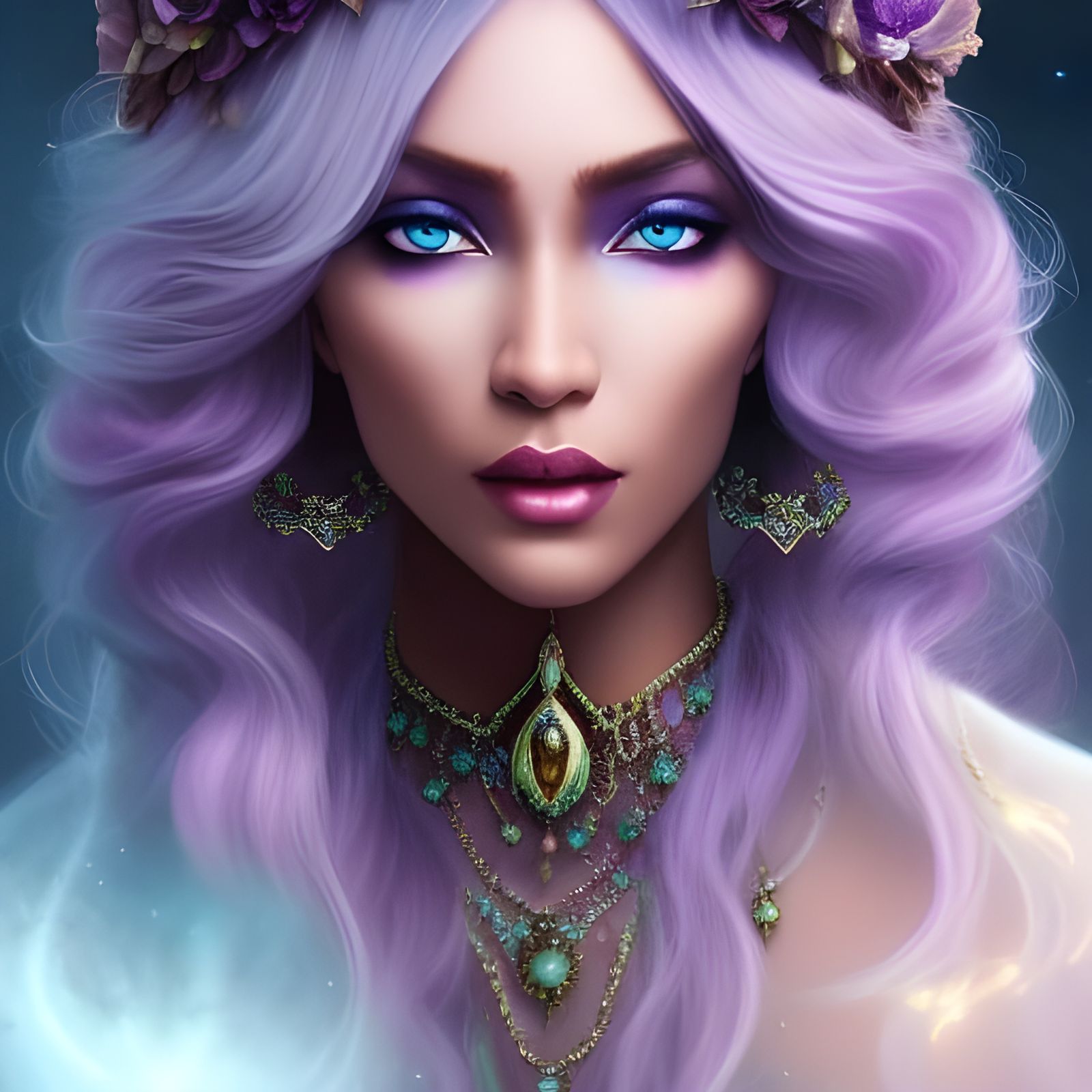 Lady Lavender - AI Generated Artwork - NightCafe Creator