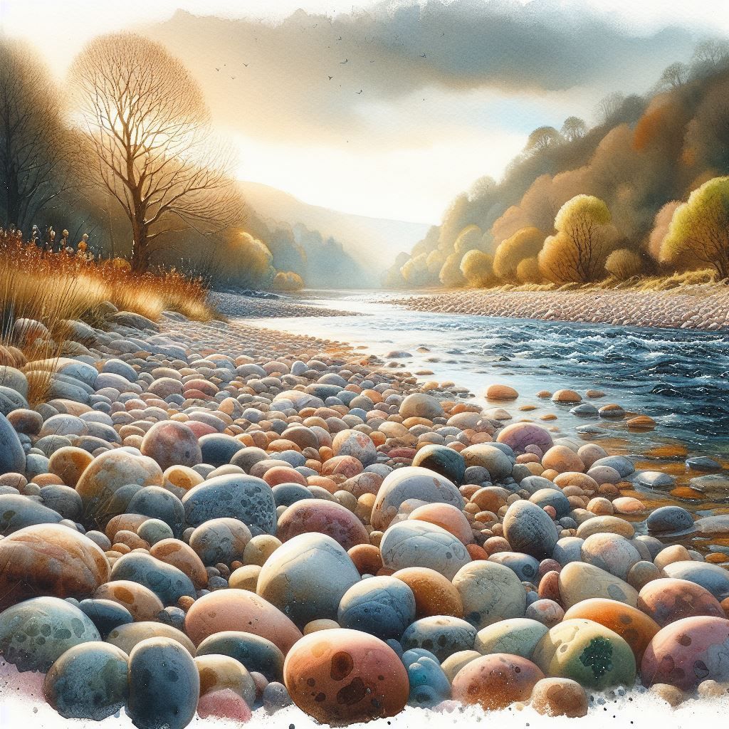 pebbles by the riverside