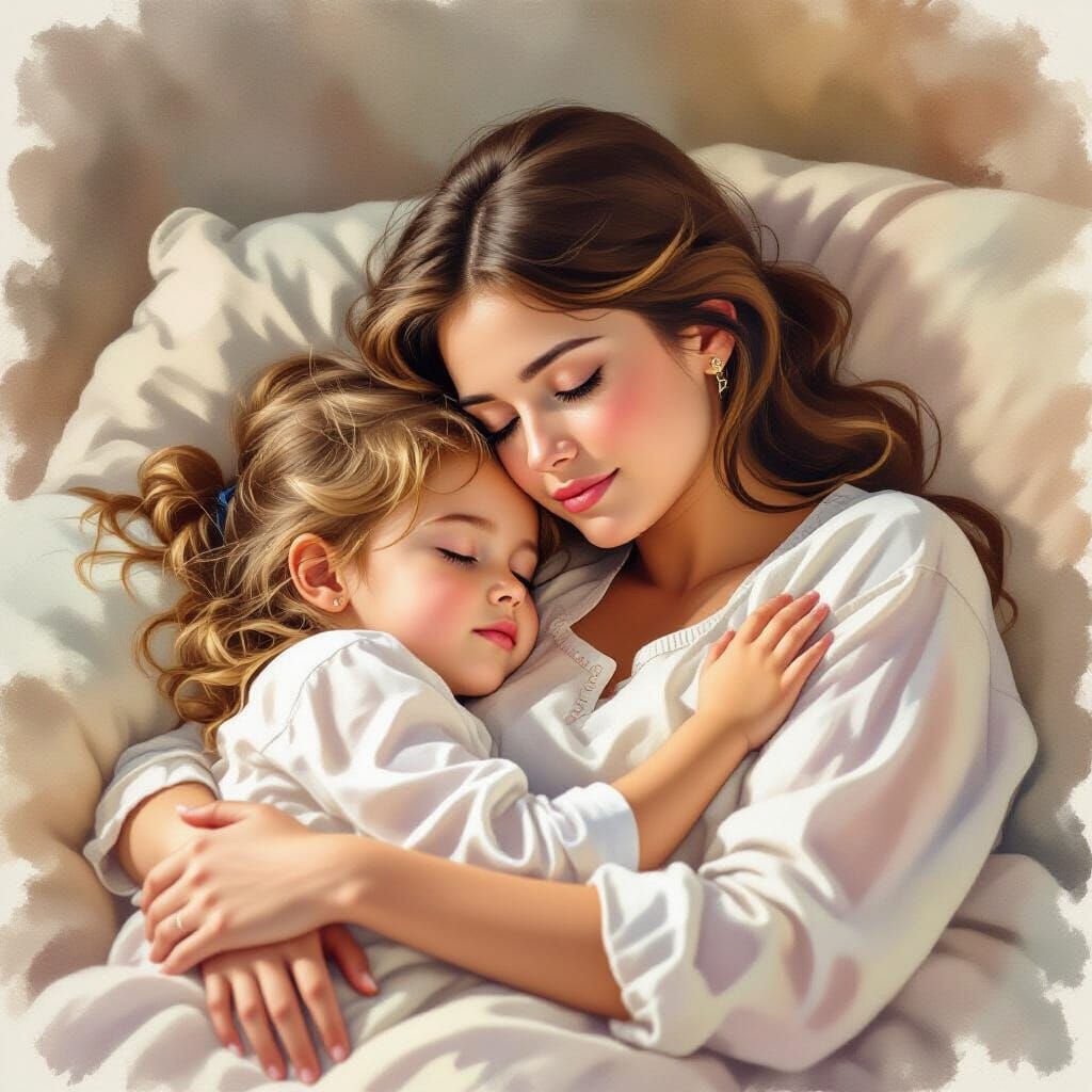 The Most relaxing place is a mother's lap 😌 ✨   by @Minahal 