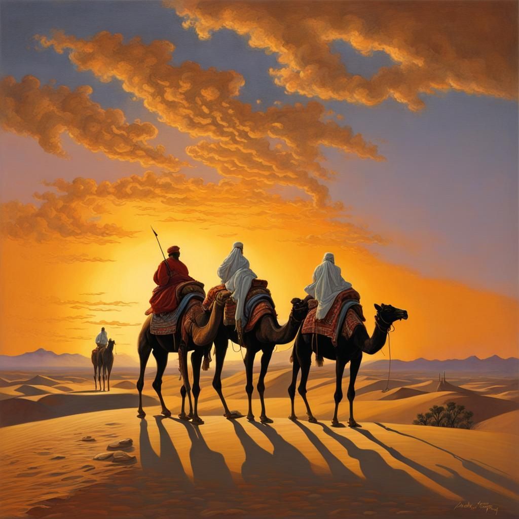 ArtStation - Wise men in a desert