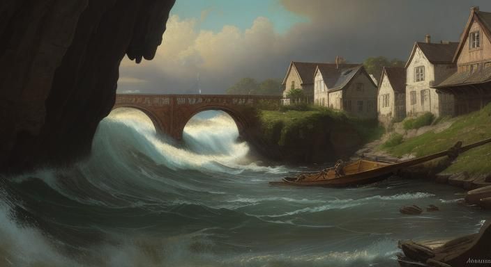 in the style of Andreas Achenbach
