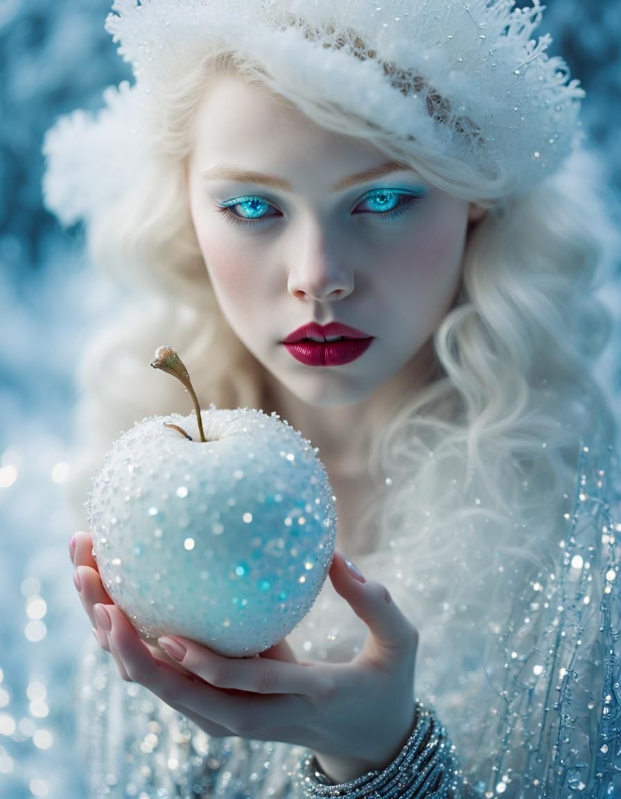 девушка с яблоком  by @GirlKatya