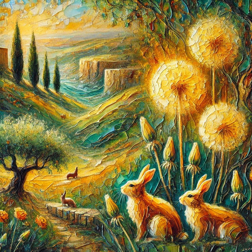 Dandelion | 🇵🇸 expressionist impasto (DALL-E 3)