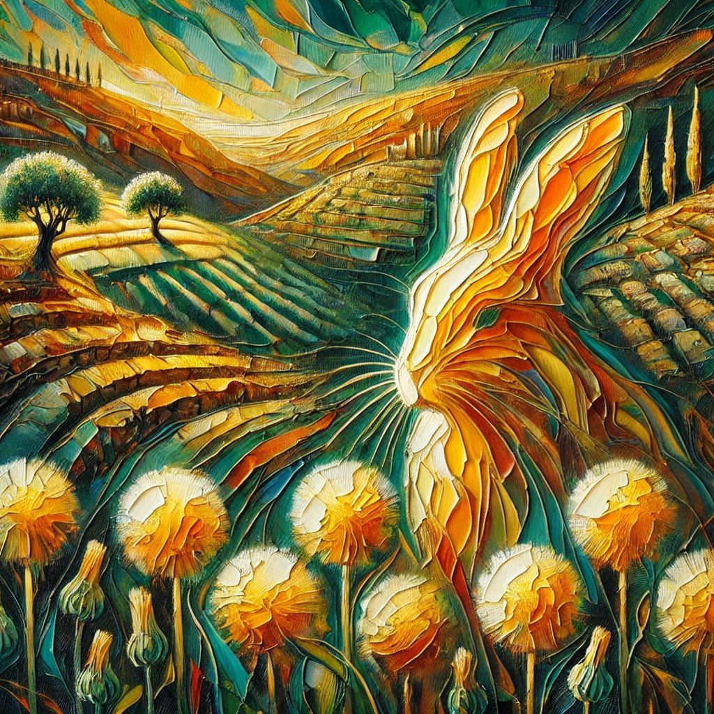 Dandelion | 🇵🇸 expressionist impasto (DALL-E 3)