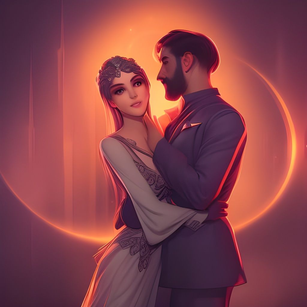 A man hugging  his pretty wife in Paris by night