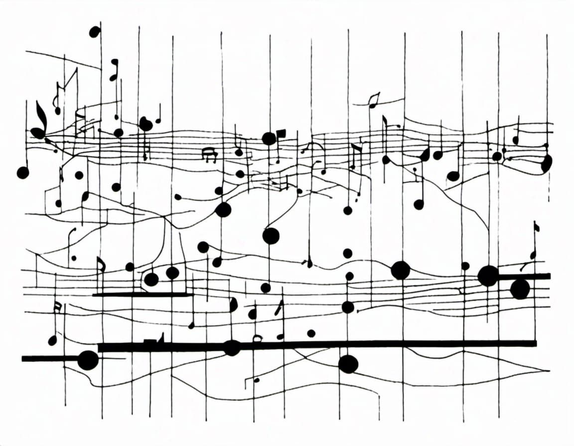 graphic music notation; graphic score, graphic notation, experimental ...