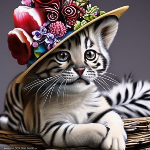 Cute floral hat mockup  by @Szuri