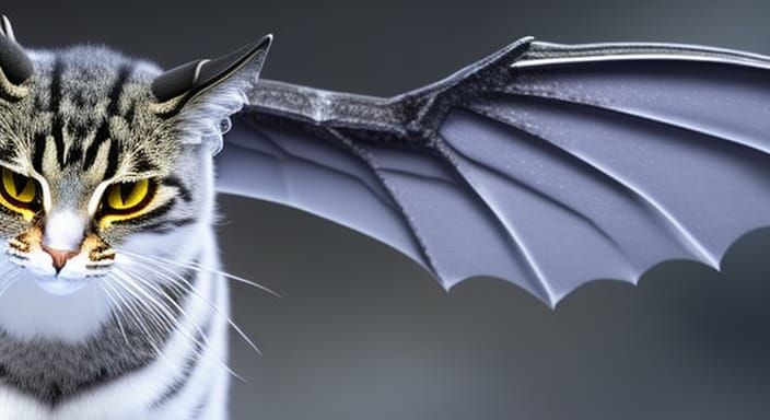 Hybrid bat cat creature #6 - AI Generated Artwork - NightCafe Creator