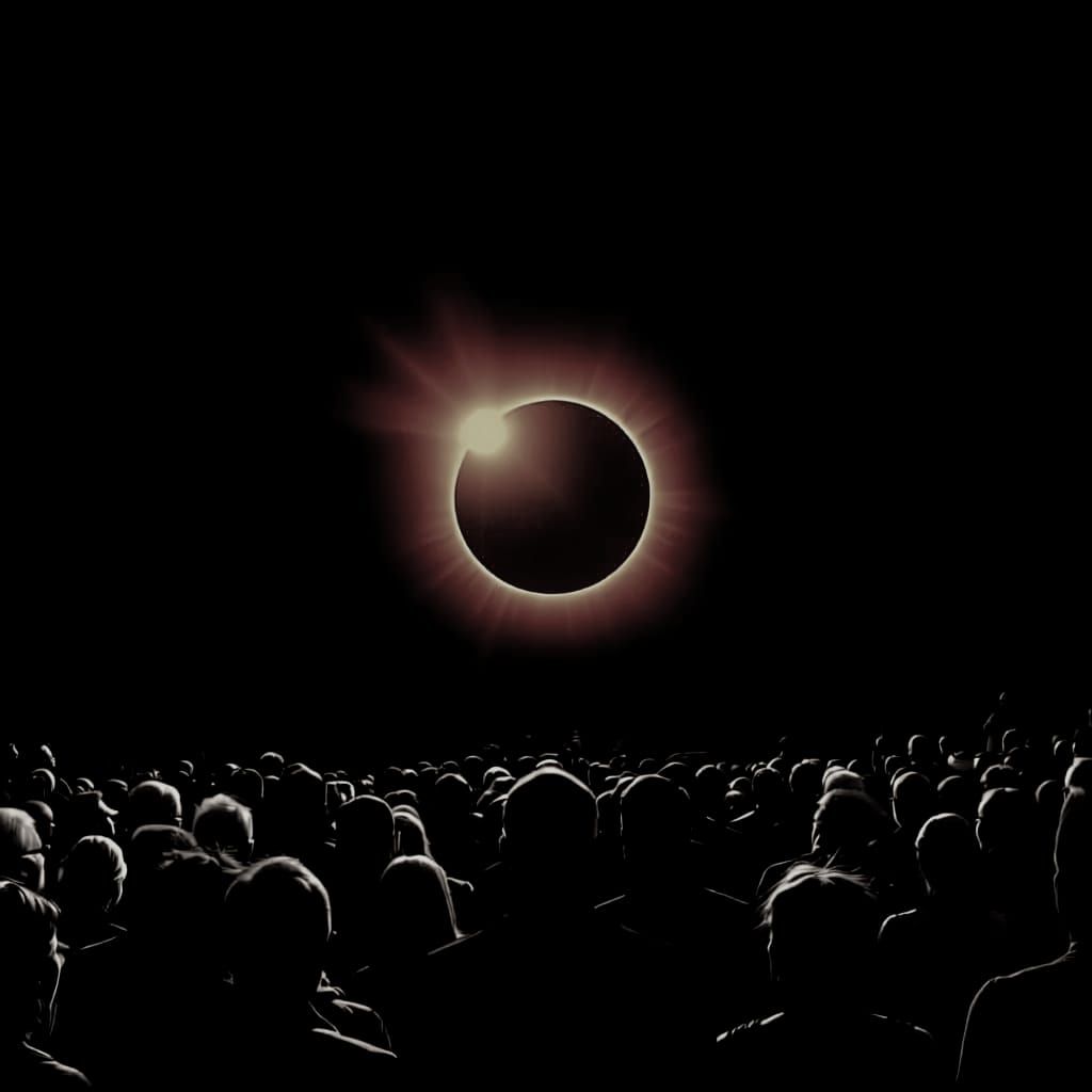 Solar Eclipse Near Totality  by @a Nonny Mouse