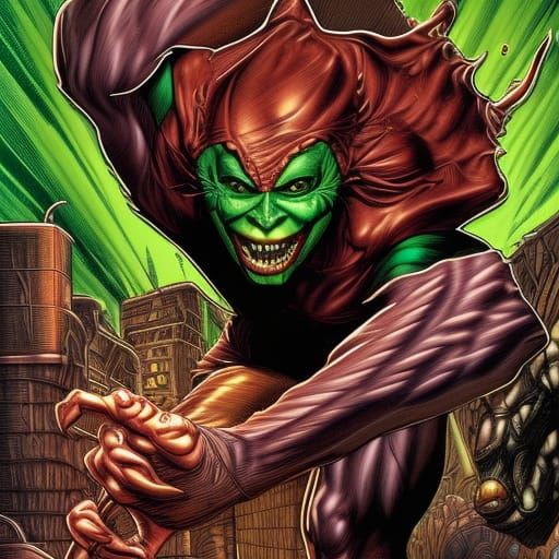 Green Goblin's a Bit Gobby AI Generated Artwork NightCafe Creator