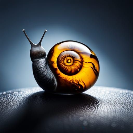 Amber snail 🐌 II  by @Marilu Valdez