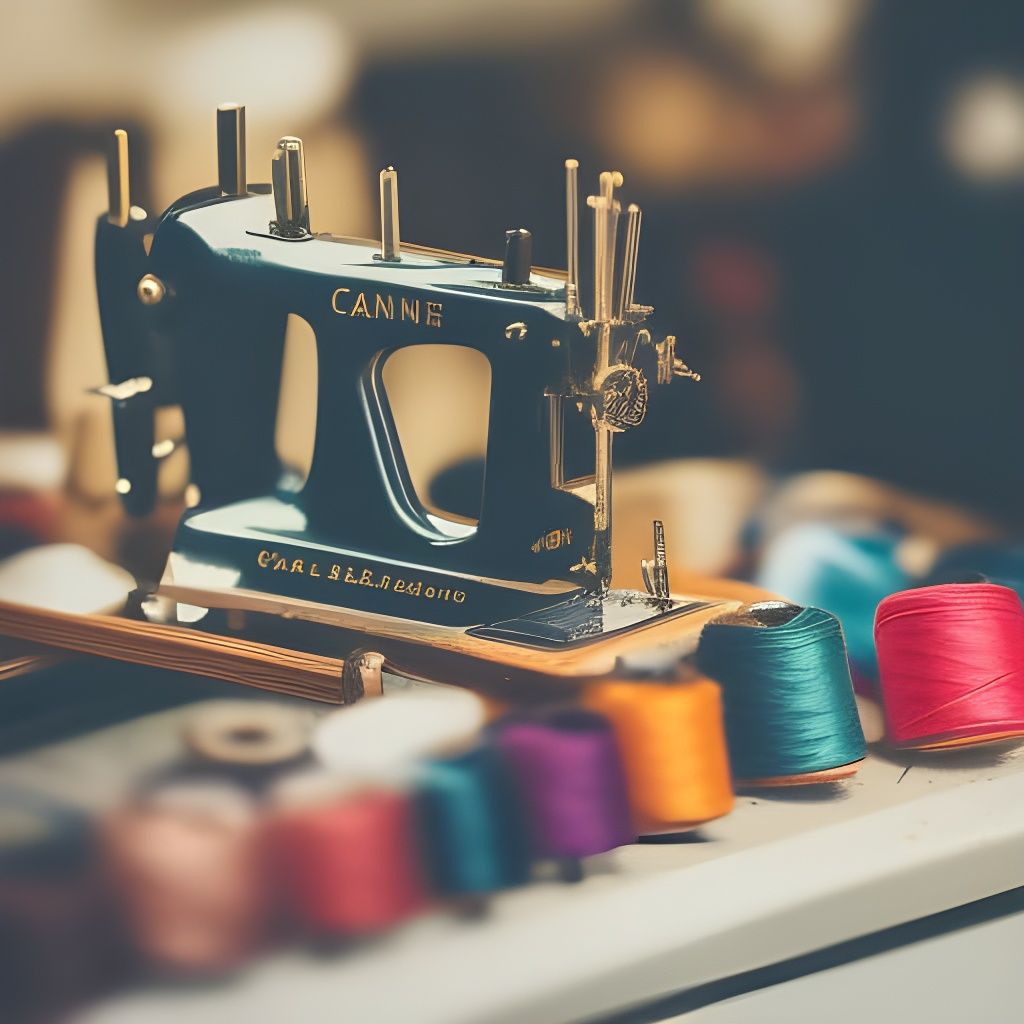 Artistic Colour Photograph of Sewing Machine   by @Mairi Thompson