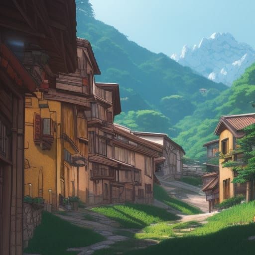 Mountain town in the Pyrenees