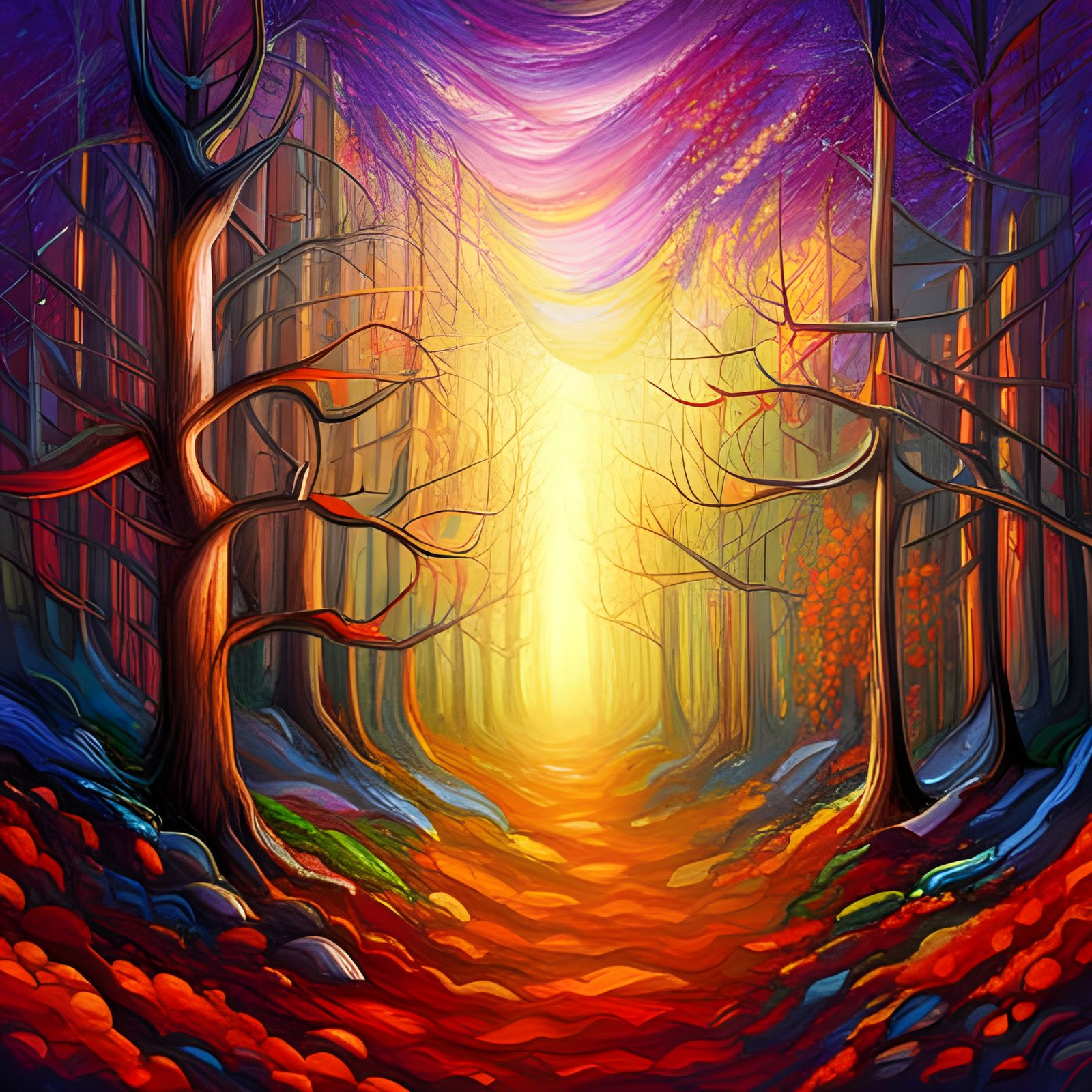 Forest Painting - AI Generated Artwork - NightCafe Creator