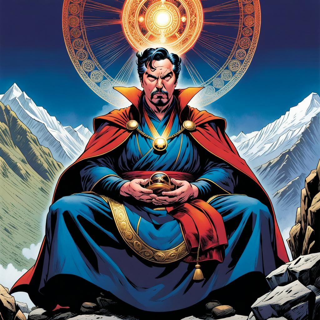 Dr. Strange Meditating - AI Generated Artwork - NightCafe Creator