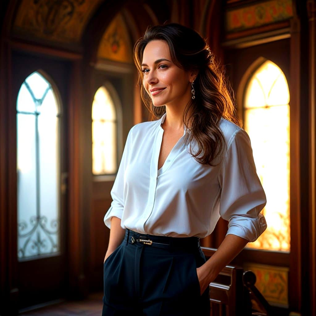 Confident Woman in Elegant Portrait