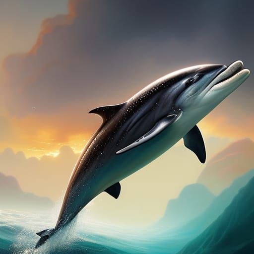 A mermaid riding a dolphin with AK-47 in her hands

; 8k res...