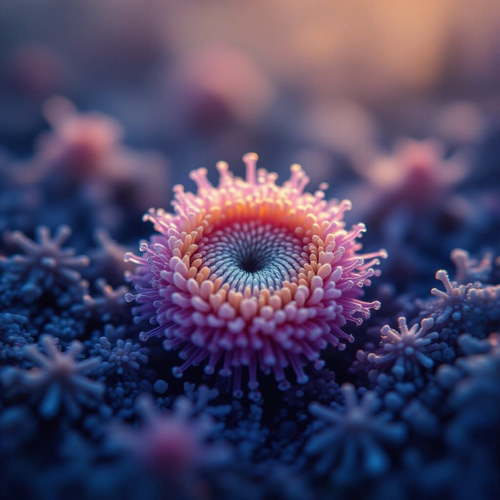 an amazing scene from the microscopic world