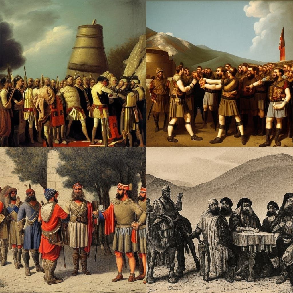 Artwork depecting Greek military leader Xenophon in Armenia offered ...