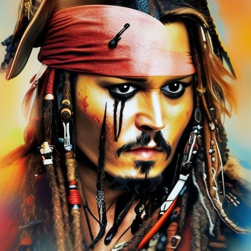 Jack Sparrow Disney Johnny Depp - AI Generated Artwork - NightCafe Creator