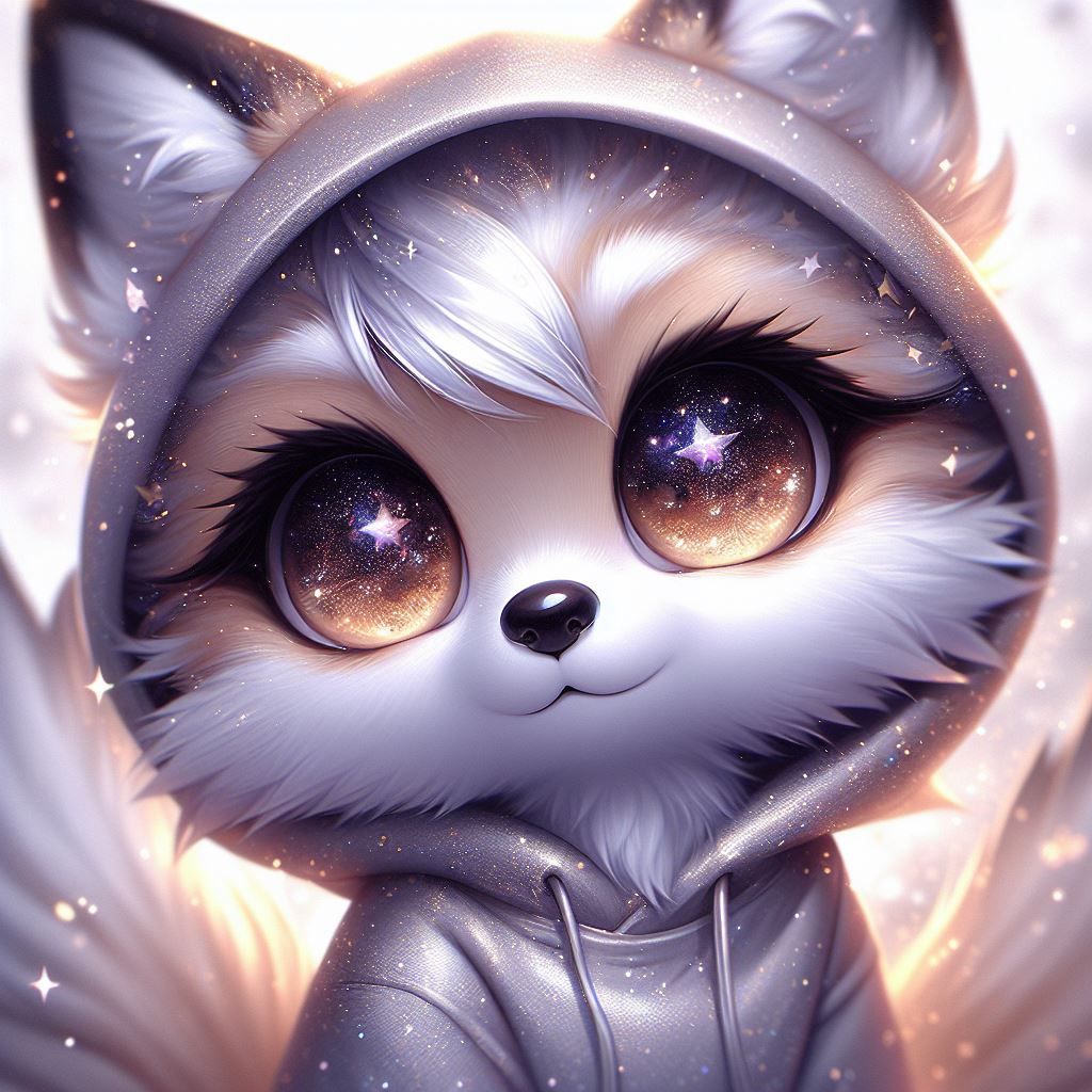 Gold Hoodie Fox Eyes