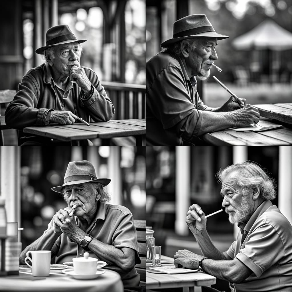 photo realistic potrait, professional, Nikon Z Fx, Old Man s...