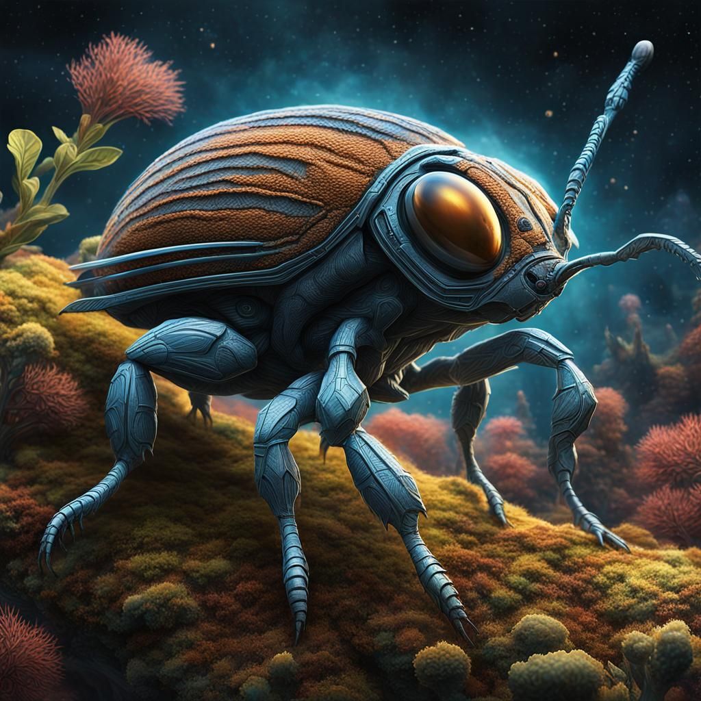 Otherworldly alien exoplanet, Nut-Weevil/ Nuthatch/ Nutria a...