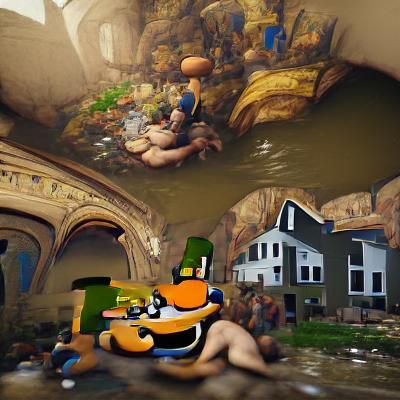 Flint Michigan Jigaboo Unreal Engine renaissance painting