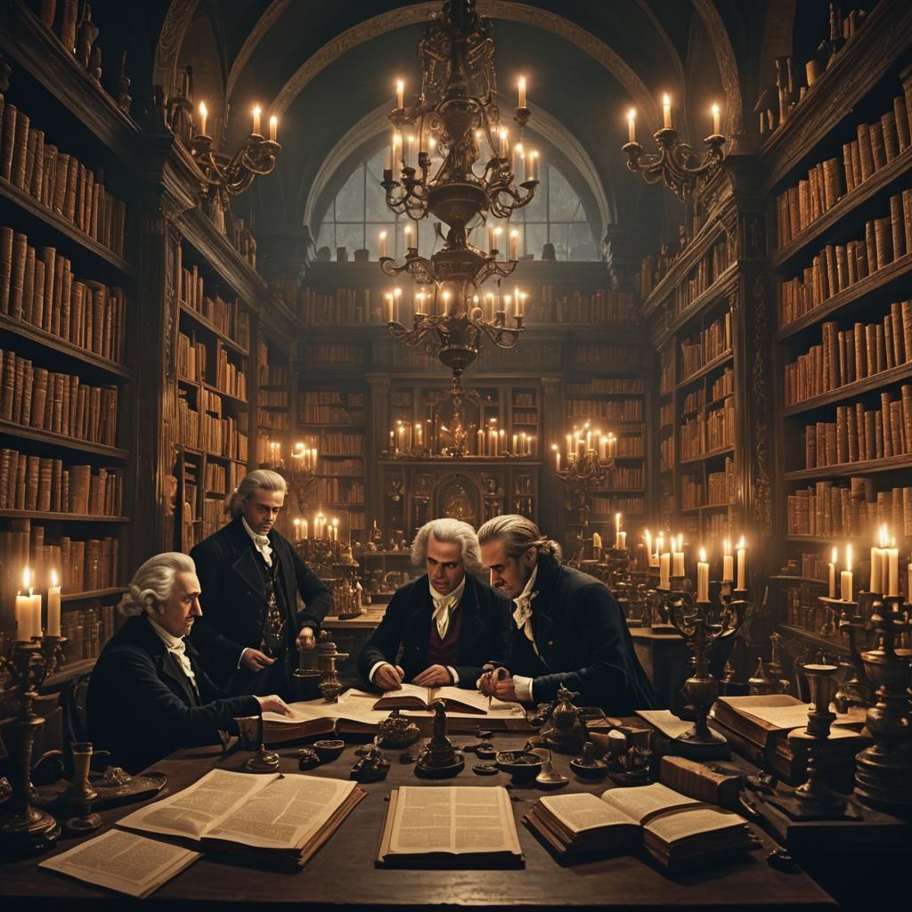 18th century Illuminati school of agents where they are lear...