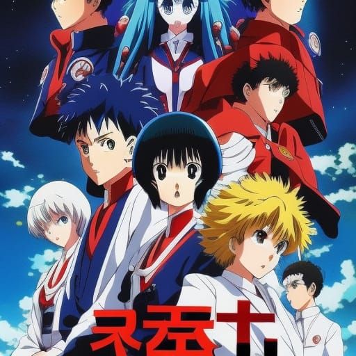 Anime style movie poster. AI Generated Artwork NightCafe Creator