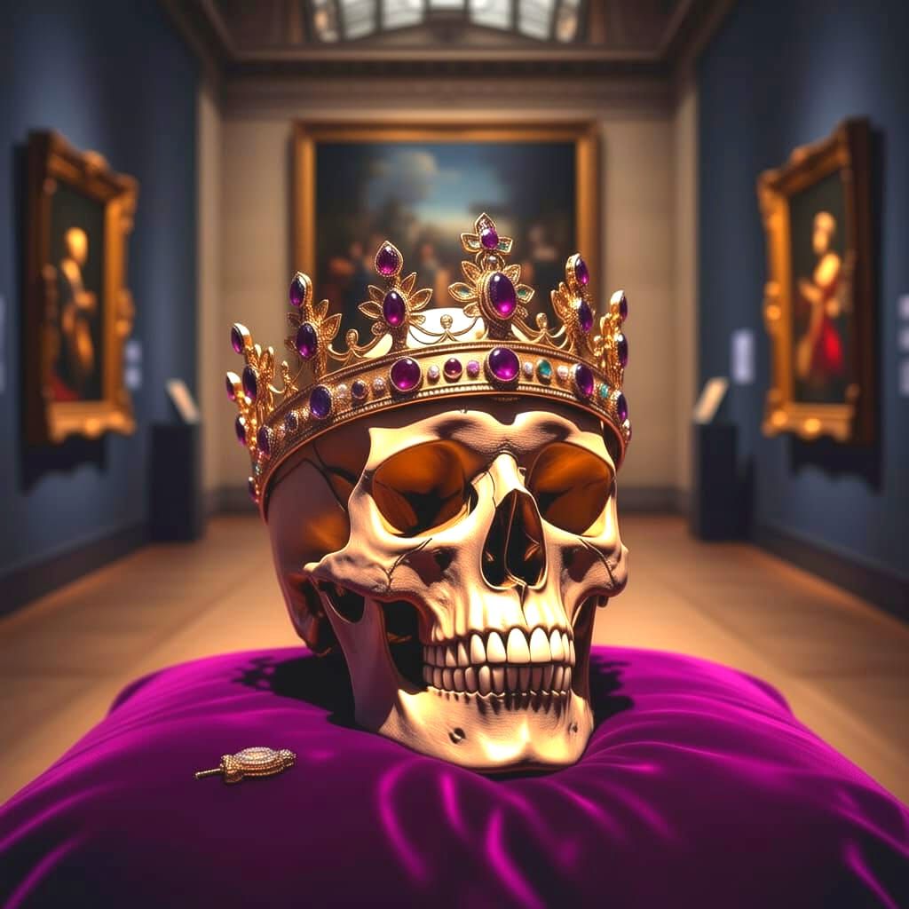 Skull perfect Royal Crown stolen to Louvre 