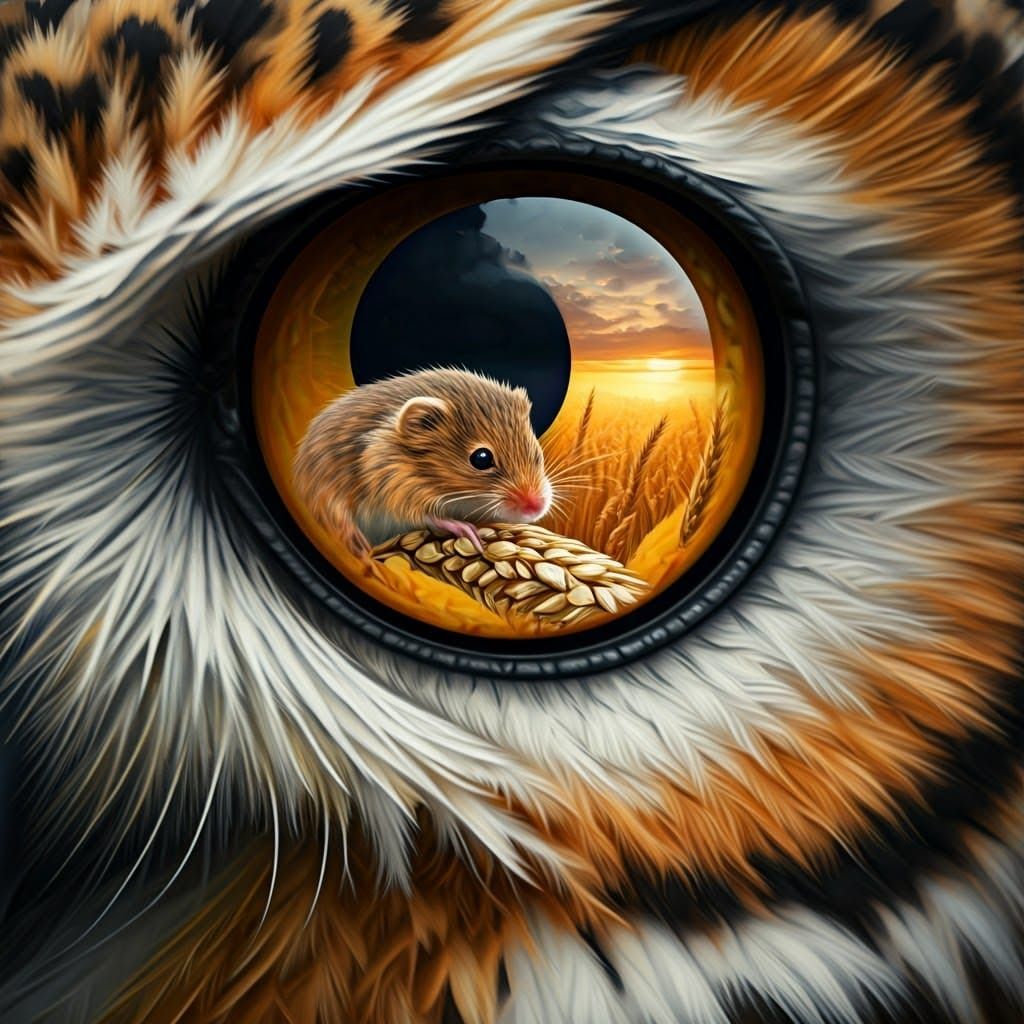 The Owl focuses on its Prey  by @Mulgar the Merciful 