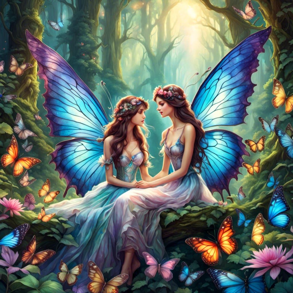  <lora:Glowy painting:1.0> butterfly