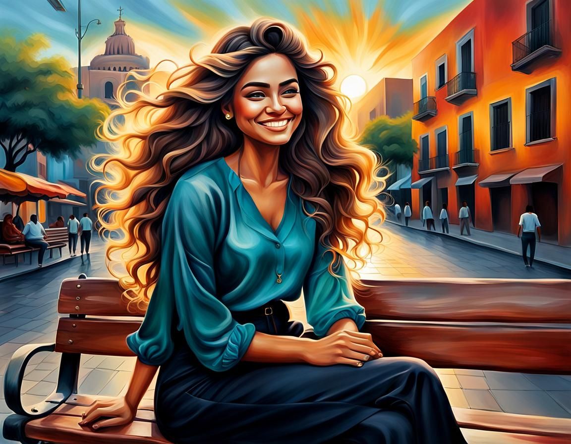Beautiful woman in Mexico city wrong