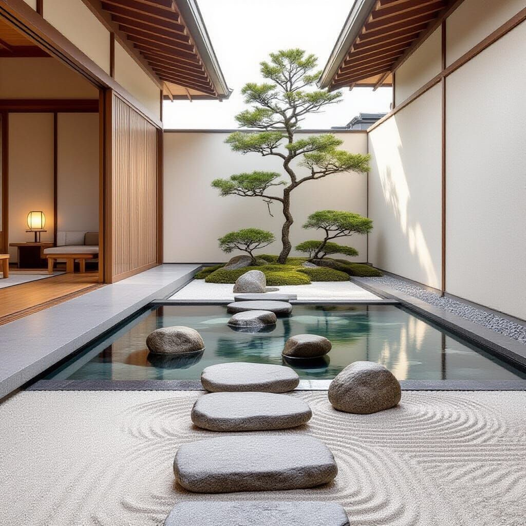  Japanese courtyard  by @Vienne Aura
