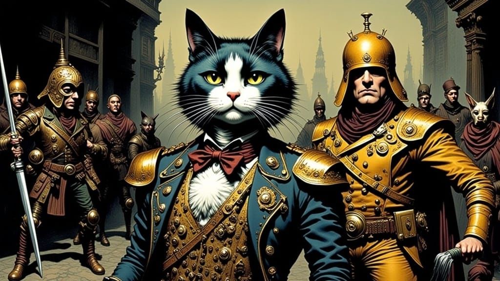  <lora:Feline Flux:1.0>