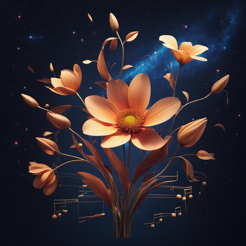 Produce a generative art piece that responds to the sounds o...