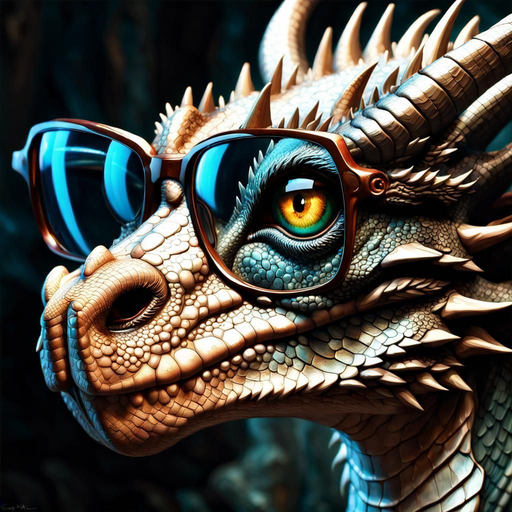 Shades Dragon - AI Generated Artwork - NightCafe Creator