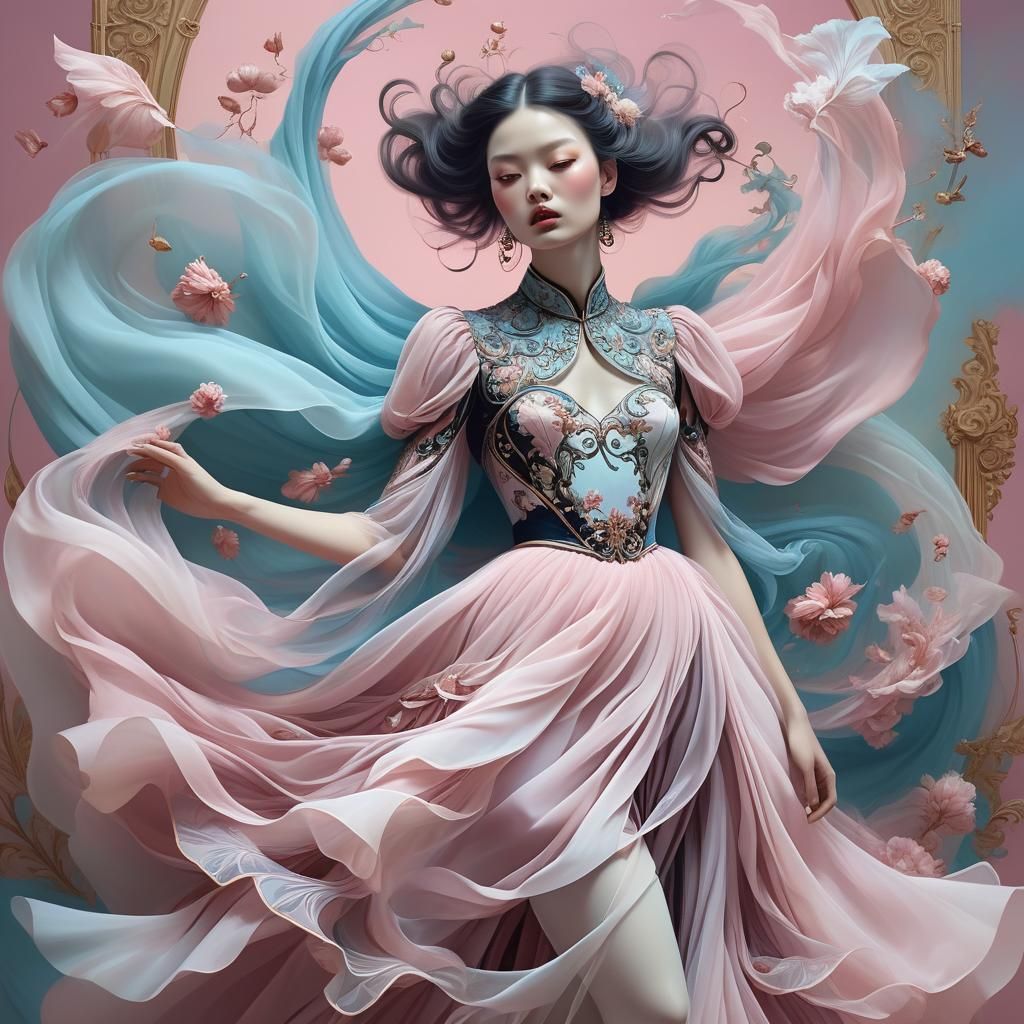 flowing tulle