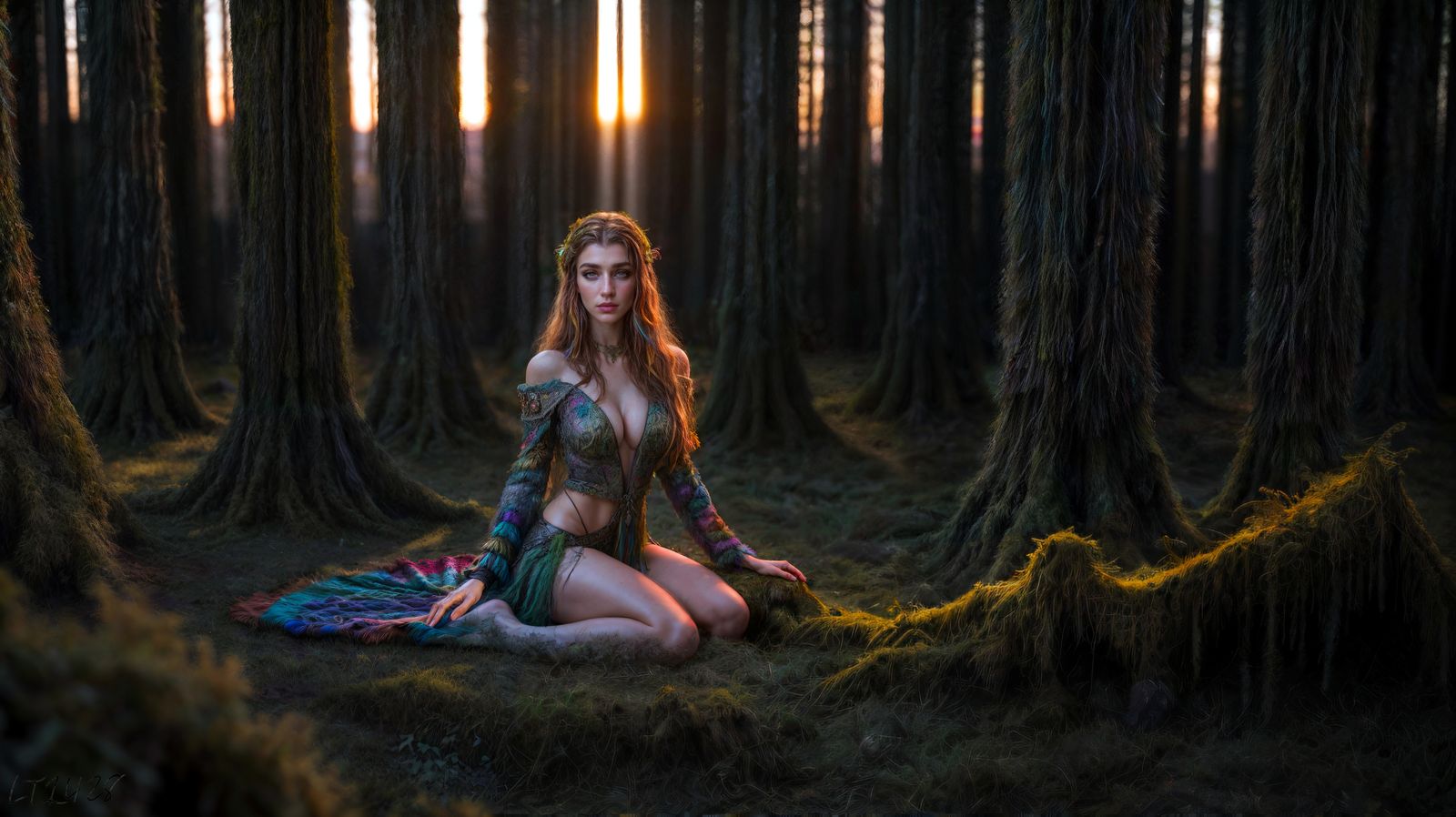 Qwen Jinn in a mossy forest