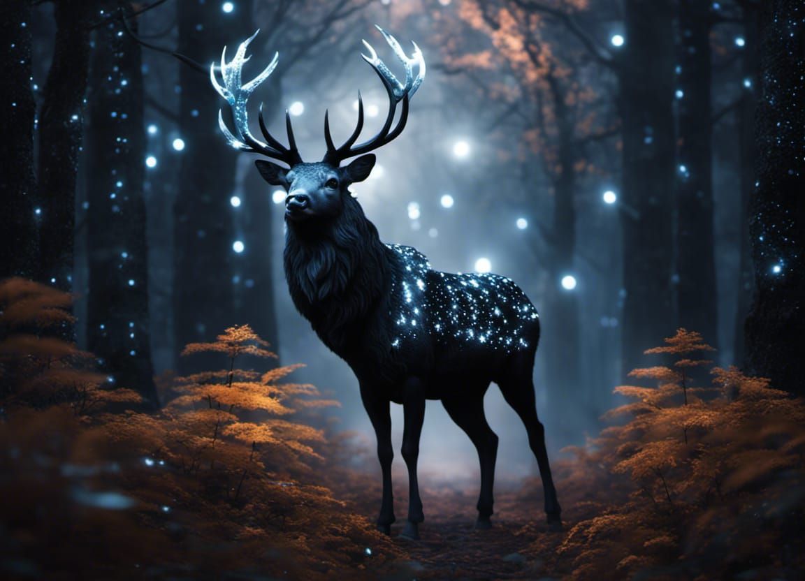 The Heavenly Stag - Ai Generated Artwork - Nightcafe Creator