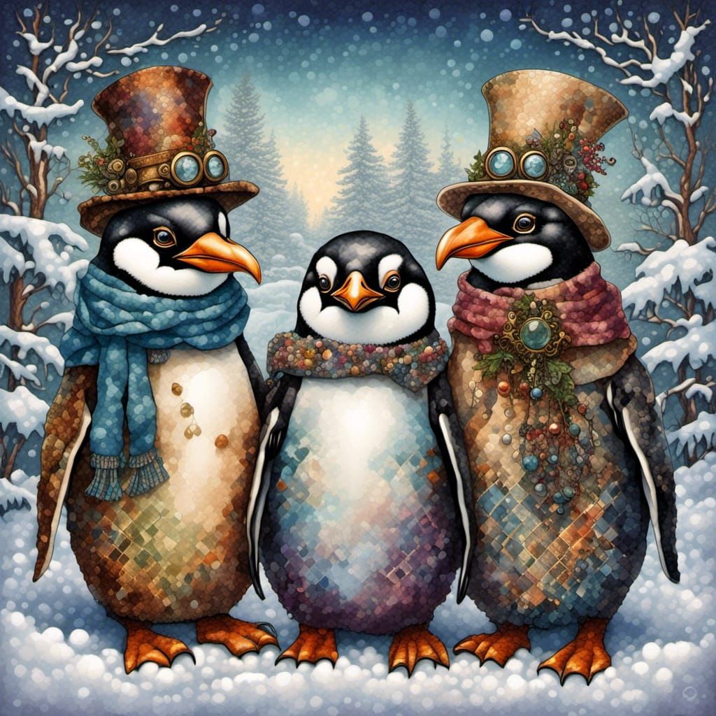 Penguin Carolers  
