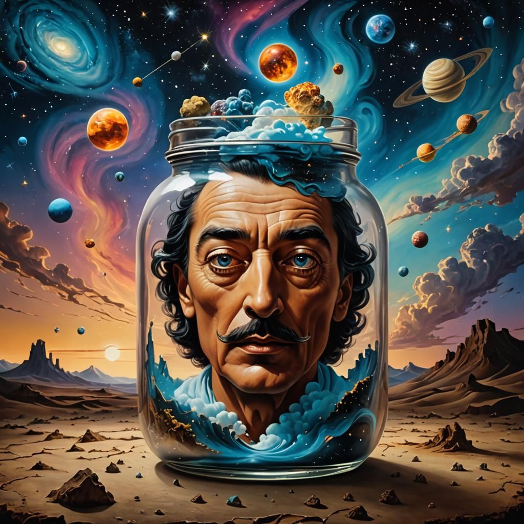 Dali in a Jar - AI Generated Artwork - NightCafe Creator