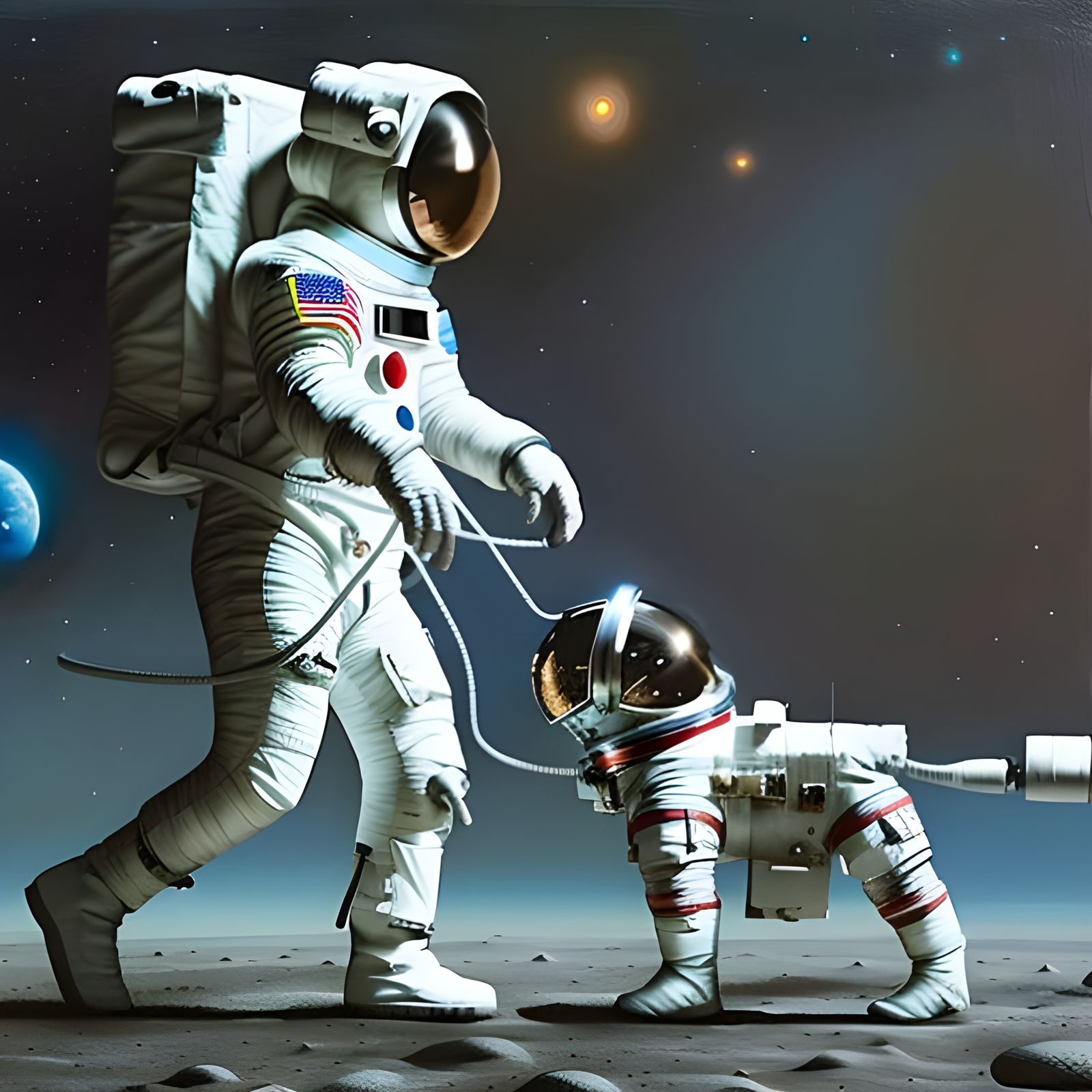 A Space Walkies  by @The Dark Knight