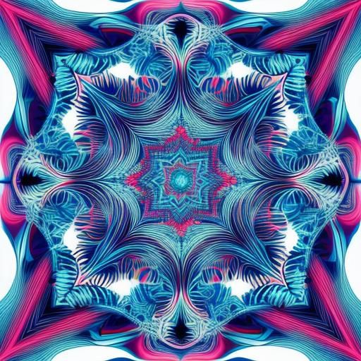 Abstract Fractal Dance with 3D Shading